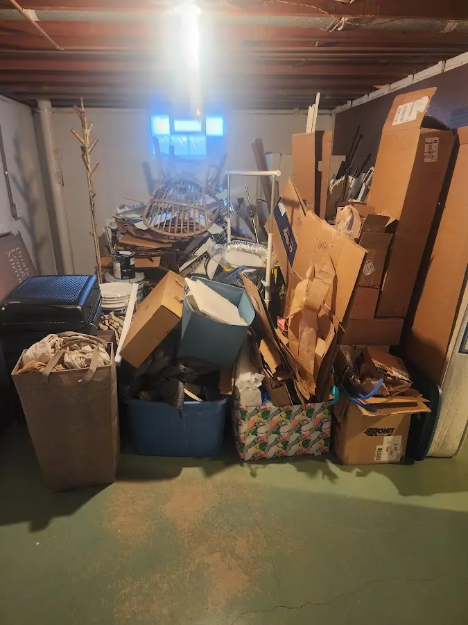 Roll-off dumpster container at job site for 20 Yard Dumpster Rental in Wheaton